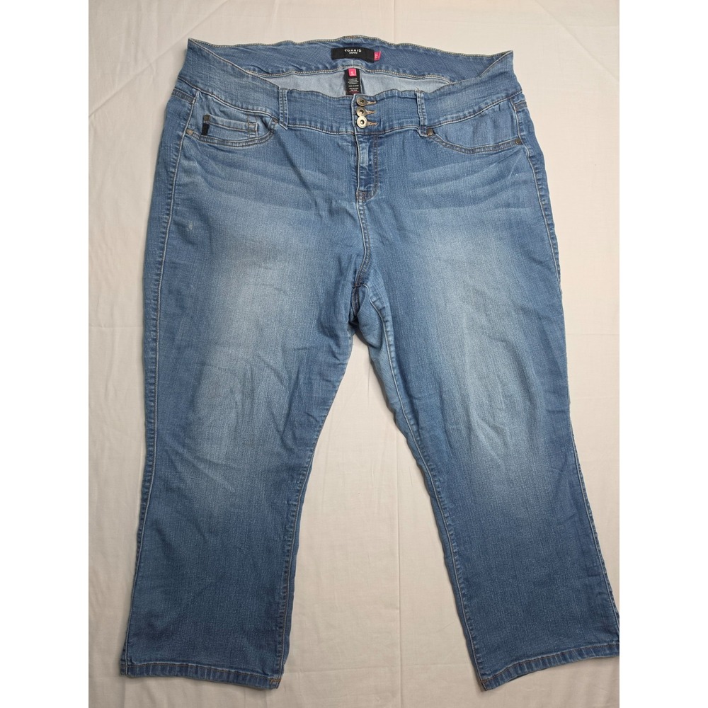 Torrid Jeans Women's 22 Blue Denim Medium Wash Stretch Whisker High-Rise Outdoor